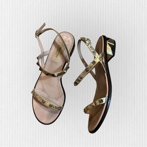 Valentino Metallic Studded Sandals